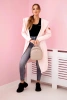 Long cardigan with hood light powdered pink