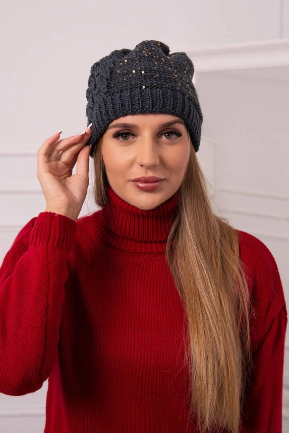 Women's cap Amira K359 graphite+black