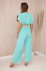 Jumpsuit mit dekorativem Taillengürtel hellmint