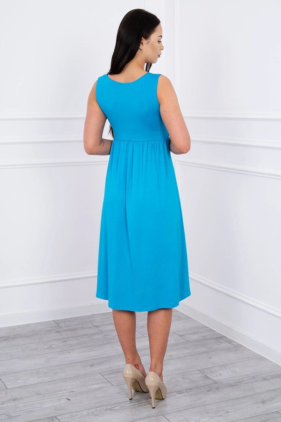 Dress with wide straps turquoise