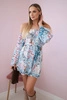 Off-the-shoulder floral dress azure