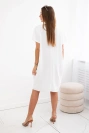 Dress with pockets and pendant ecru