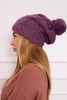 Cap with fleece Karolina K243 dark pink