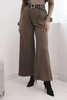 Elegant women's trousers with a belt and wide leg fango