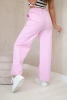 Punto pants with wide legs light pink