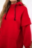 Warm-up Sweatshirt mit halbem Reißverschluss rot