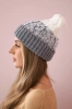 Women's cap Samara K346 grey+white
