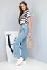 Women's jeans pants with wide legs and high waist 