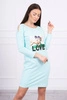 Dress with Love print mint