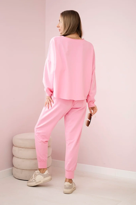 Set 2-piece sweatshirt + pants light pink