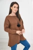 Sweater with necklace brown