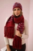 Women's set with a shawl Anika K304 red