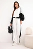 Women's set butter with a loose sweater and wide-leg pants black