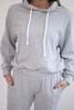 Sweatshirt set with a hood gray