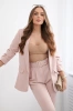 Elegant set of jackets and trousers powder pink