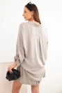 Damen-Set aus Viskose: Bluse mit Knöpfen und lockere Shorts fango