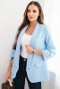 Women's unbuttoned blazer with lining S/M blue