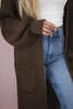 Sweater long cardigan brown