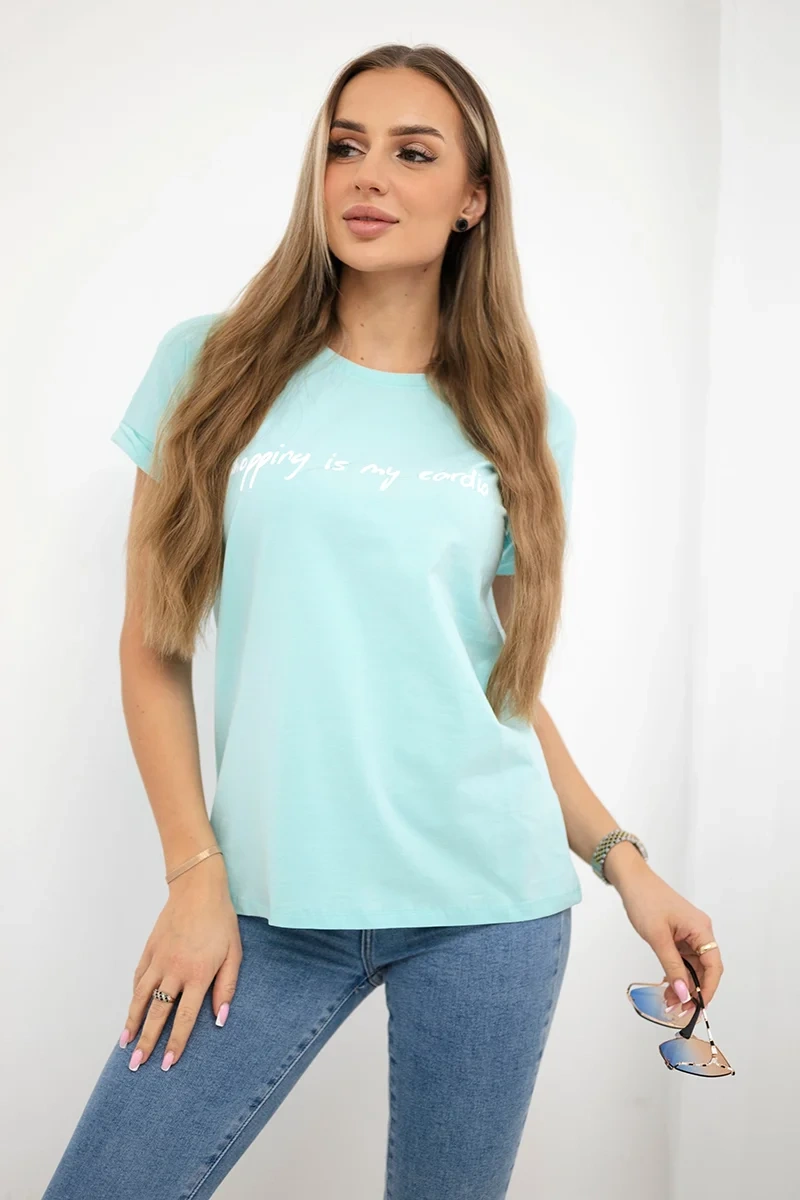 Bluzka Shopping is my cardio miętowa