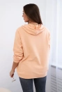 Kapuzenpullover aus Baumwolle Pfirsich