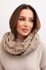 Women's wool blend thick winter wrap chimney KN24 dark beige