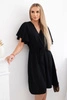 Dress with a plunging neckline black