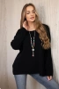 Blouse with necklace black