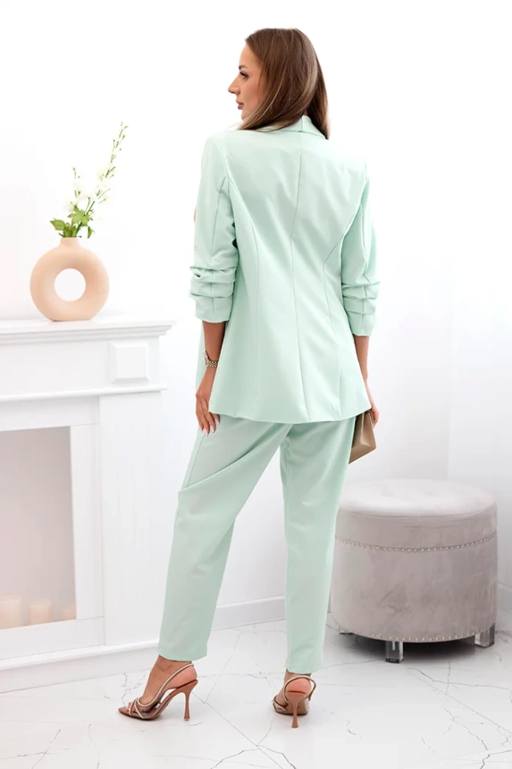 Elegantes Jacken- und Hosenset Minze