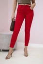 Colorful jeans with bow red