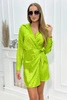 Šaty s vázáním v pase světle zelené
