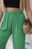 Nohavice so širokými nohavicami zelená