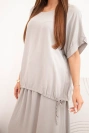 Women's viscose set with blouse and skirt fango