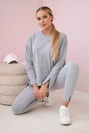 Set with an oversize blouse gray
