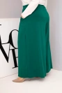 Dámske bavlnené nohavice Plus Size s širokými nohavicami a voľným strihom tmavozelené