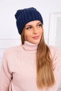 Čepice s rolováním Magda K293 navy blue