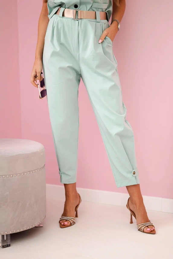 Vest + pants set dark mint