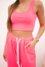 Souprava top+kalhoty růžová neonová