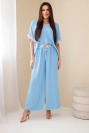 Viscose set with gold trim blue