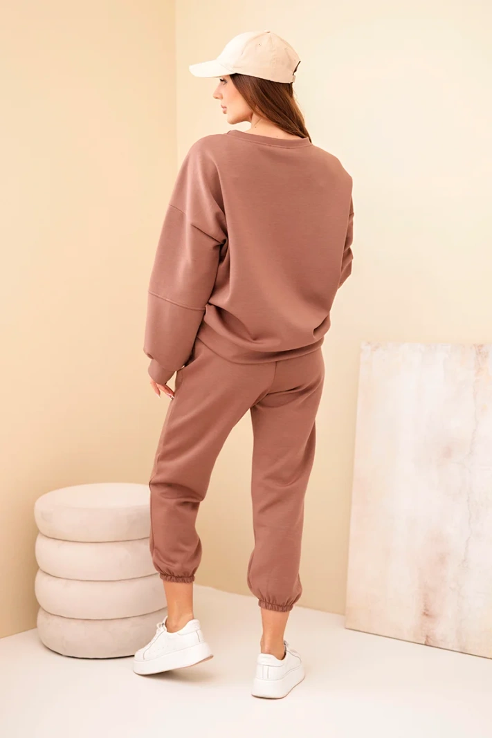 Set sweatshirt + pants chocolate butter