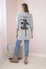 Bluza z nadrukiem "The world is yours" szara