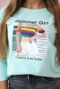 Blouse with print Summer Girl mint
