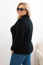 Damenpullover Plus Size aus Viskose mit Rollkragen schwarz