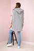 Sweatshirt with short zipper gray