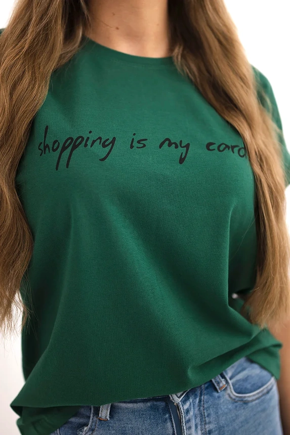 Blouse Shopping is my cardio dark green