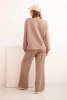Women's cotton set with wide-leg pants and long-sleeve sweatshirt fango