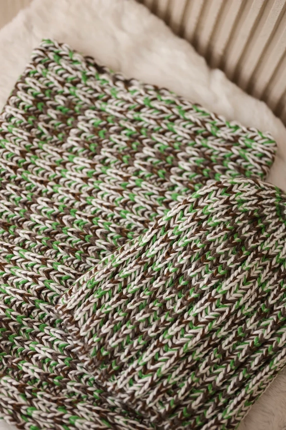 Women's set with fleece Merry K202 green + brown