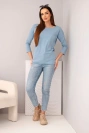 Dámská halenka s lodičkovým výstřihem jeansová