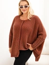 Damen Plus Size Pullover aus Acryl mit lockerer Passform und 3/4-Ärmeln erze