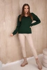 Sweater with V neckline dark green
