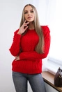 Pullover mit Flechtbindung rot
